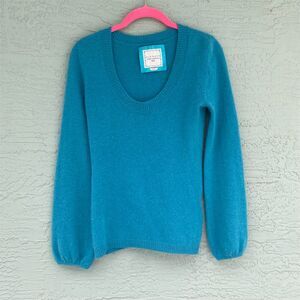Old Navy Women's V-Neck Pullover Sweater Teal Blue Size S Long Sleeve Casual